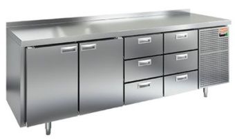 Стол охлаждаемый Hicold GN 1133/TN (-2+10), 2 двери, 6ящиков, 2280х700х850 – купить по цене завода