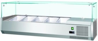 Витрина холодильная для ингредиентов 4хGN1/3 + 1хGN1/2 -150 мм Koreco VRX1400380(395II) – купить в Москве по цене завода