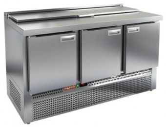 Стол для салатов Hicold SLE1-111SN (1/3) (+2+10), 3 двери, 1485х600х850мм, ниж.агрегата – купить в Москве по цене завода