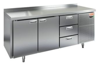 Стол охлаждаемый Hicold GN 113/BT (-10-18), 2 двери, 3 ящ, 1835х700х850 – купить по цене завода
