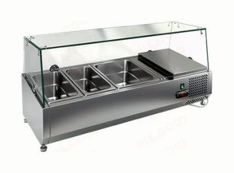 Витрина охлаждаемая HiCold VRTG 4 со стеклом к столу для пиццы PZ3-111/GN [284220] – купить в Москве по цене завода