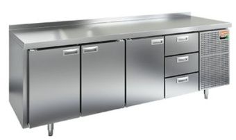 Стол охлаждаемый Hicold GN 1113/TN (-2+10), 3 двери, 3 ящ, 2280х700х850 – купить по цене завода
