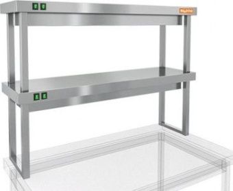 Полка тепловая Hicold TP2-10/4 двухъярусная настольная (1000х400х800мм) – купить в Москве по цене завода