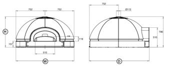 Печь для пиццы Oem-ali Dome электрическая для неаполитанской пиццы – купить в Москве по цене завода
