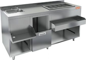 Барная станция Hicold НБМКС-16/6БПК с бортом без ящиков и вертушки – купить в Москве по цене завода