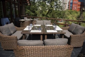 Диван 4sis Кон Панна (коричневый) двухместный из искусств.ротанга – купить в Москве по цене завода